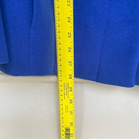 Land's End Cobalt Blue Hidden Button Peacoat Classic Size 14 - Picture 8 of 10